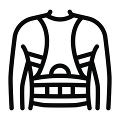
Bandage on a chest, solid icon of chest brace
