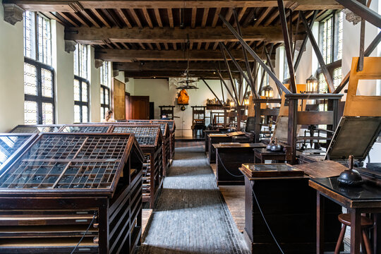 Former printing company, Plantin-Moretus Museum, UNESCO World Heritage Site, Antwerp, Belgium