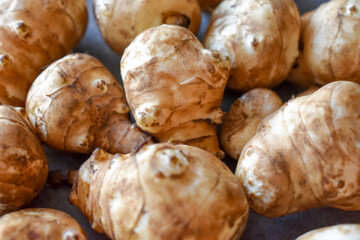 Jerusalem artichoke close-up full frame