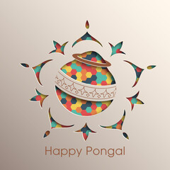 Illustration of Pongal festival for the celebration.