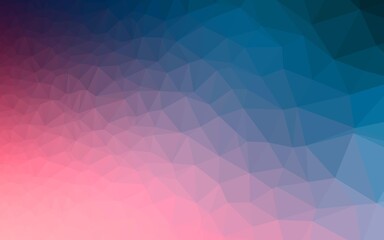 Dark Blue, Red vector polygon abstract layout.