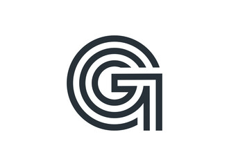 Letter G. Vector logo or emblem design