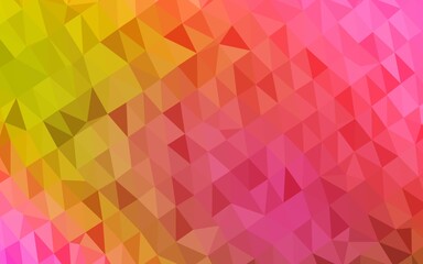 Fototapeta premium Light Red, Yellow vector triangle mosaic texture.