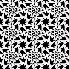 black and white symmetrical patterns. seamless image.