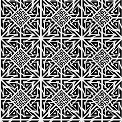 black and white symmetrical patterns. seamless image.