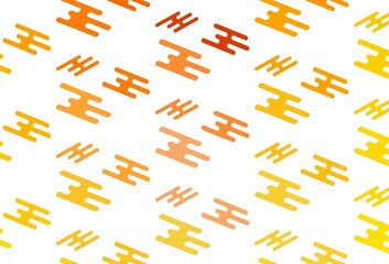 Light Yellow, Orange vector pattern with narrow lines.