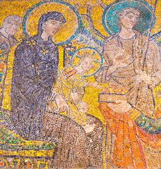 8th Century Mosaic, Santa Maria in Cosmedin Church, Rome, Italy, Europe