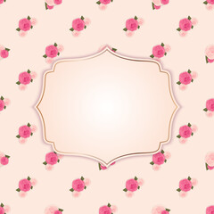 Cute Flower Background with Frame. Vector Illustration EPS10
