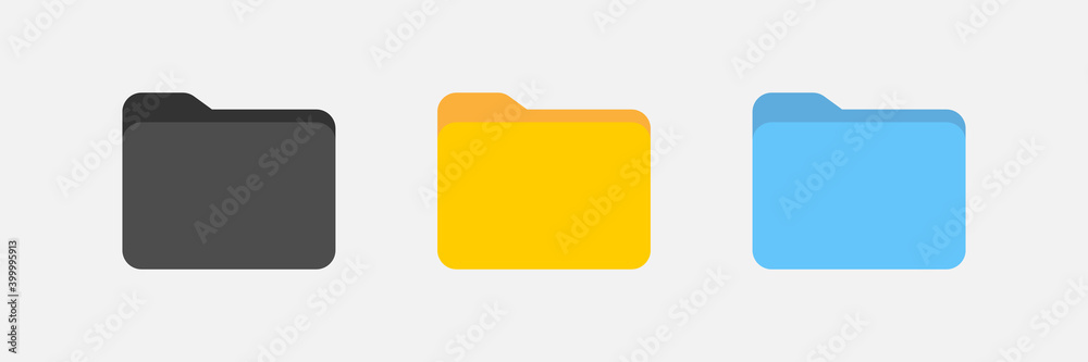 Sticker folders vector icons. template folder for documents file. vector folders, isolated. vector illustrat