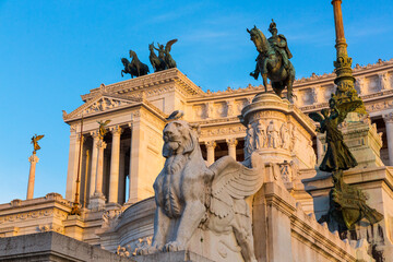 Fototapeta na wymiar Vittorio Emanuelle II Monument, Rome, Italy, Europe