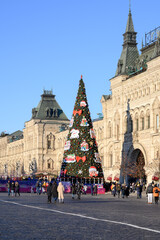 New Year's and Christmas decoration of Red Square, Moscow, Russian Federation, December 05, 2020