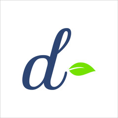 D leaf logo design