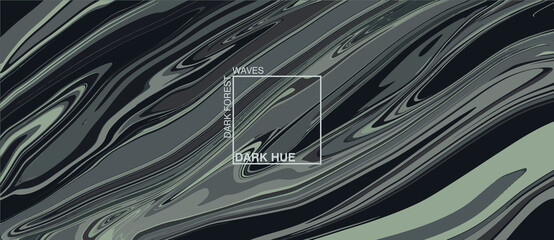 Dark Forest Hue Abstract Liquid Banner