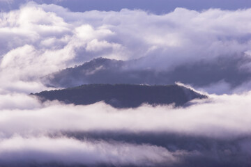 clouds over the mountains