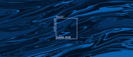 Dark Ocean Hue Abstract Liquid Banner