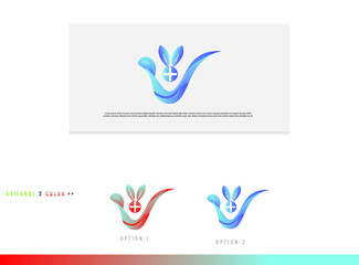 Colorfull abstract peacock logo design vector with business card design. Colorfull Logo Vector Design