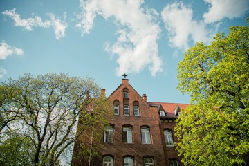 Nursing home in Erfurt, Germany. Beautiful brick house