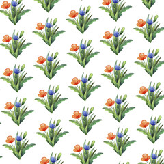 leaf and flower blossom watercolor collection 