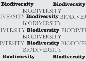 Biodiversity on a gray background