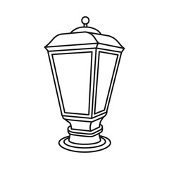 Black and white street lantern