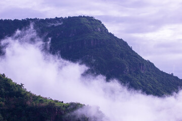 clouds over the mountains