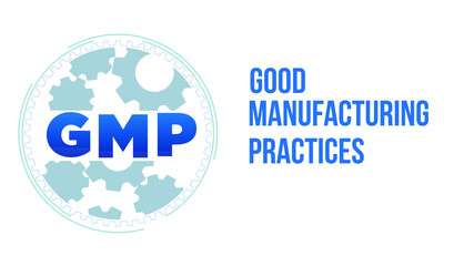 good manufacturing practices GMP. oncept with keywords, letters and icons. presentation or web template vector illustration