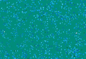 Light Blue, Green vector backdrop with abstract shapes.