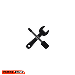 Icon vector graphic of setting, good for template