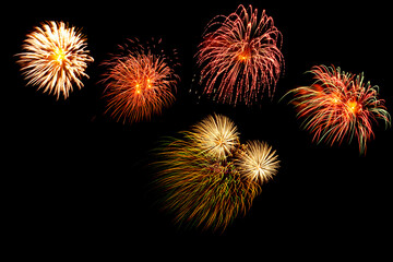 Fireworks Stock Image In Black Background