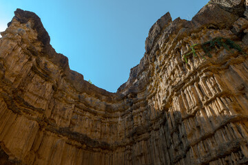 Pha Cho is high soil canyon cliffs at Mae Wang National parks in Chiang Mai Thailand.      