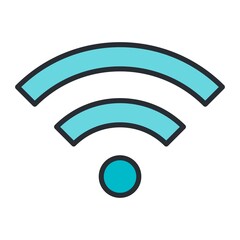 Wireless Network Symbol. Wifi zone, internet area icon.