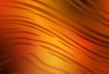 Dark Orange vector blurred shine abstract texture.