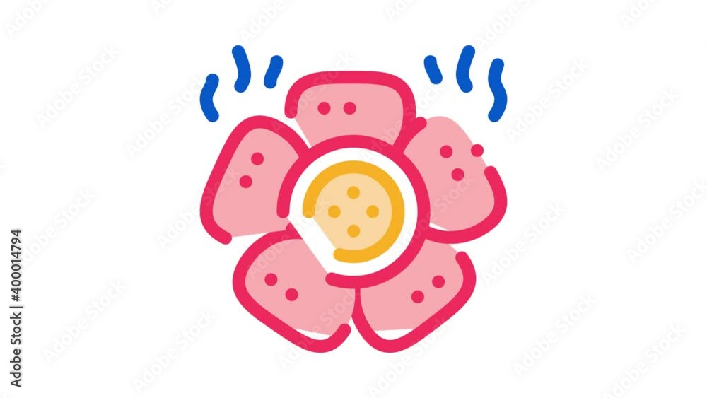 Canvas Prints kind of malaysian flower Icon Animation. color kind of malaysian flower animated icon on white background