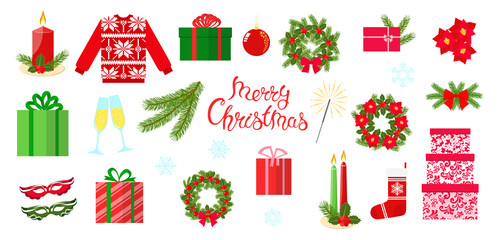 Christmas set  vector illustration