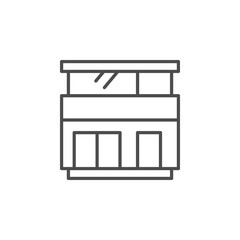 Modern house line outline icon