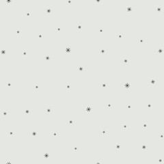 Simle seamless snowflake vector pattern. Delicate texture