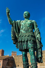 Julius Caesar Statue, Trajan's Market, Imperial Forums, Rome, Italy, Europe