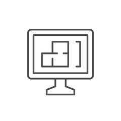 Computer design line outline icon