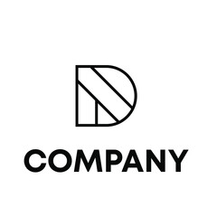 Naklejka premium letter D logo 