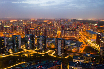 Housing complex Scandinavia in new Moscow. Photos from the quadcopter.