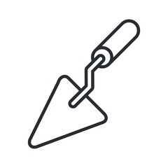 Trowel icon in flat design style.