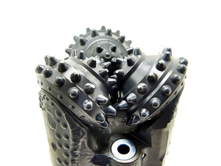 Rotary drill bit isolated white