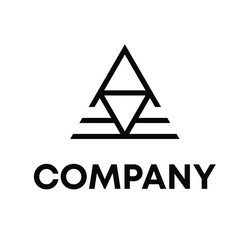 arrow up or triangle for invest business logo design