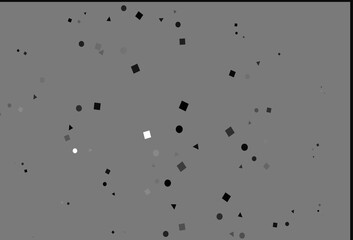 Light Silver, Gray vector texture in poly style with circles, cubes.