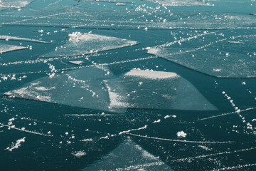 frozen water with a beautiful pattern