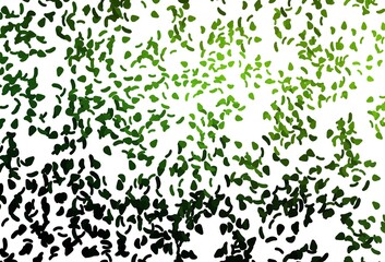 Light Green vector pattern with chaotic shapes.