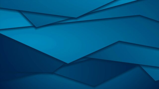 Dark blue curved stripes abstract corporate motion design. Geometric background. Seamless looping. Video animation Ultra HD 4K 3840x2160