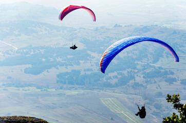 Paragliding in the mountains