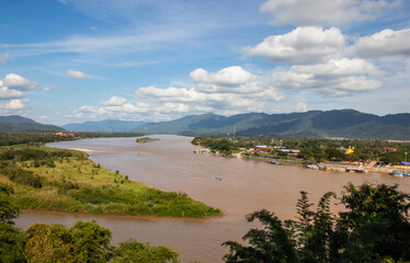 Obraz premium the Golden Triangle in Chiang Rai Province Thailand Southeast Asia