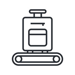 Airport baggage claim icon. Conveyor belt symbol.